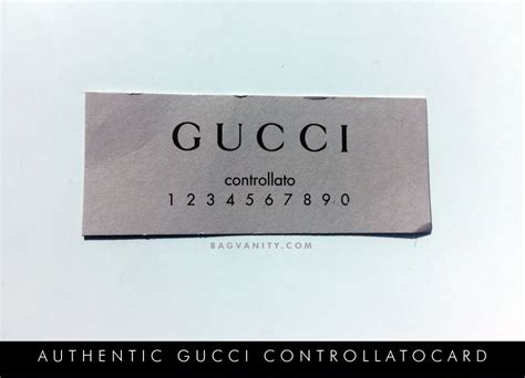 authentic gucci controllato card|how to check gucci for real.